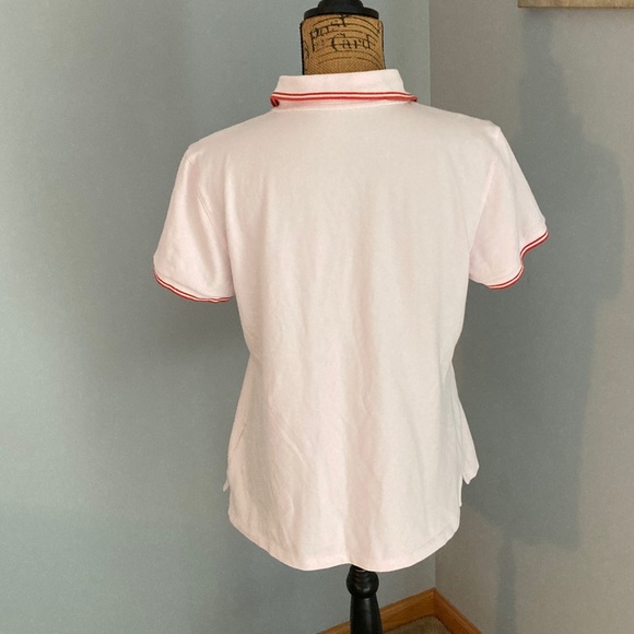 Tory Burch Light Pink Sport Polo Shirt with Heart Detail Women Size M/L - Picture 2 of 11